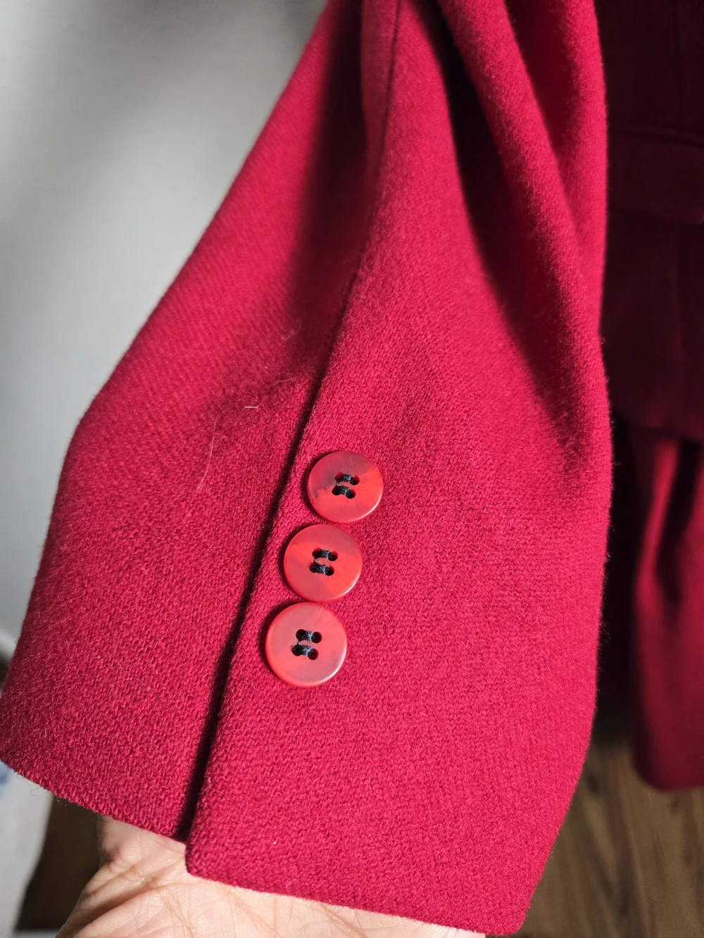 Women's Vintage 100% Wool Tailored Blazer And Skirt Set
